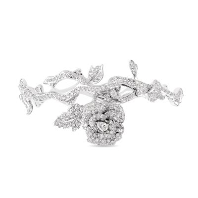 DA-JBAG94013玫瑰花系列满钻手镯（主石7.5*4.5mm）