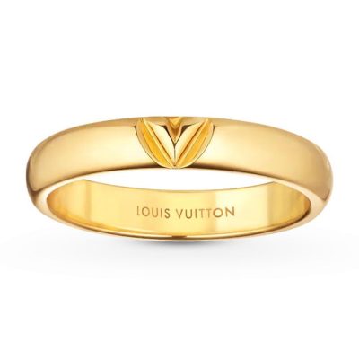 LV-Q9O60A宽3mm单字母v光金戒