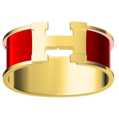 爱H仕-H166990B 22.7mm超大号H玛瑙皮带扣手镯16#