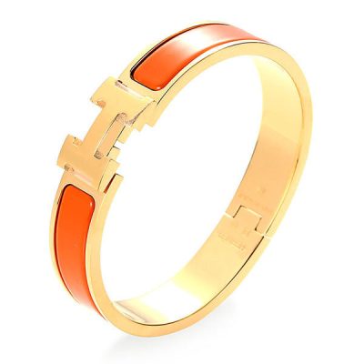 爱H仕-H7001F23 10mm光金字母H滴胶手镯17#