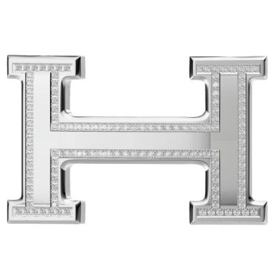 爱H仕-H252831T字母H围石皮带扣