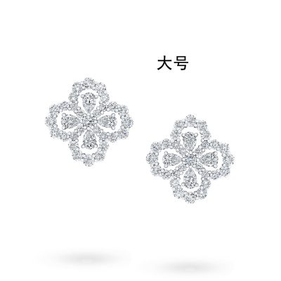 HW-EADPRPMEL5C大号围石水滴四叶草耳拍