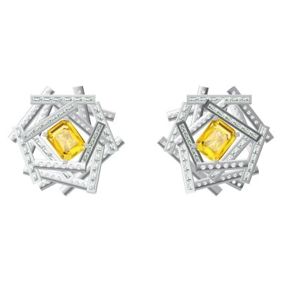 GLF-3064744梯方建筑耳钉
