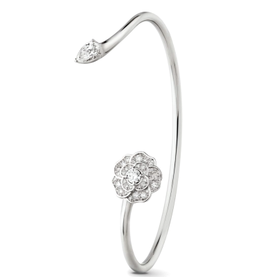 XNE-J11459山茶花波身满钻水滴手镯