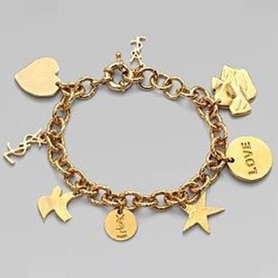 YSL-893492光金字母心形星星白鸽花手链