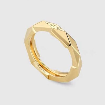 GC-662177宽4mm刻花菱形异形梯臂条戒