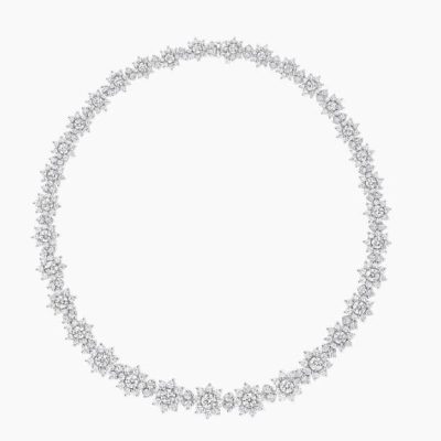 HW-NKDPNASMSF大圆钻雪花中号项链