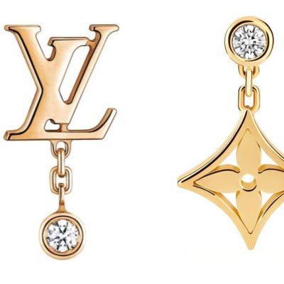 LV-Q96544字母logo梅花标耳钉