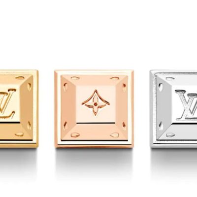 LV-Q34101方块LOGO梅花镖耳钉