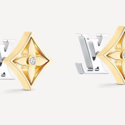 LV-Q06171双面四叶草字母logo耳钉