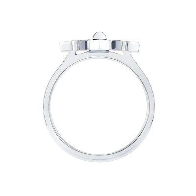 LV-Q9O55A梅花标平面满钻戒 0.3ct 12#
