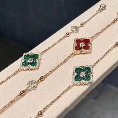 BQLT-SZ954992小号玛瑙复古菱形四叶草手链