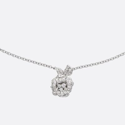 DIOR-JBAG94059小号玫瑰花栓链吊坠项链