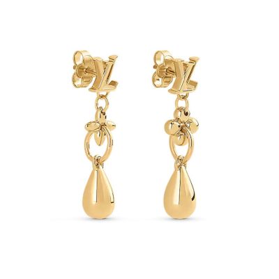 LV-M00771光金LOGO梅花水滴形组合耳环耳钉