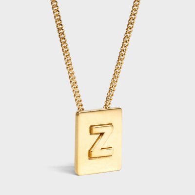 SL-95448 14x12MM光金方框字母Z吊坠