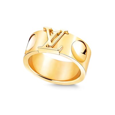 LV-Q9R85H宽8mm光金LOGOLV戒指