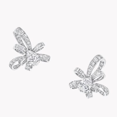 GLF-RGE1338蝴蝶结耳钉、水滴主石8X11MM