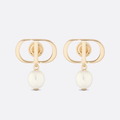 DIOR-E1520PTCRS光金CD字母 珍珠（6.9x6.18mm）耳环