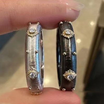 BQLT-128238886圆钻包镶戒光条分件色戒臂带圆珠宽度4.5mm