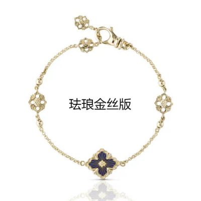 BQLT-JAUBRA018237珐琅金丝版欧式四叶草手链