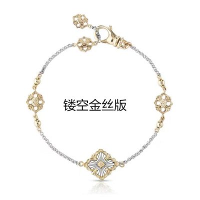 BQLT-JAUBRA018236镂空金丝版欧式四叶草手链