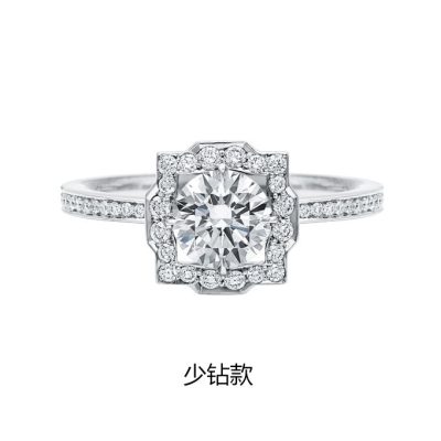 HW-RGD4036818订婚钻戒少钻款、十字四爪、围石、尖勾爪