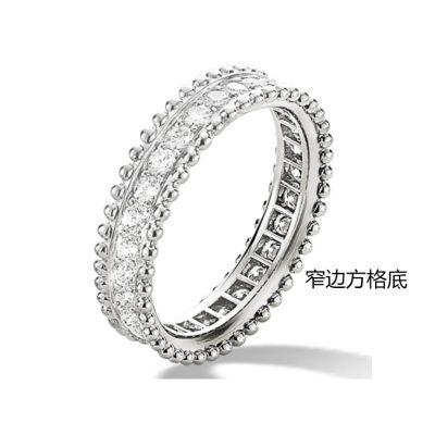 VCARN57000 5mm客版珠珠单行窄身密石戒48#