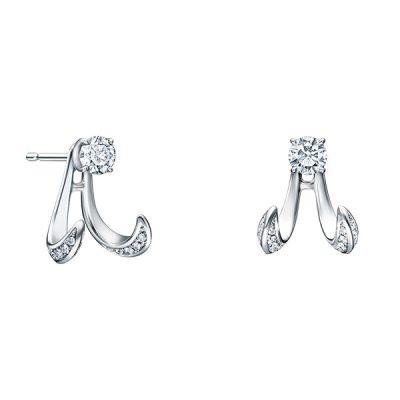 TSQ-EID-4395圆钻四爪弯钩耳钉0.3ct