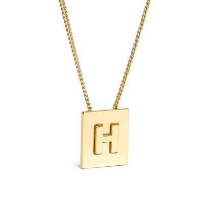 CL-484165 13x12MM方框字母字母H吊坠