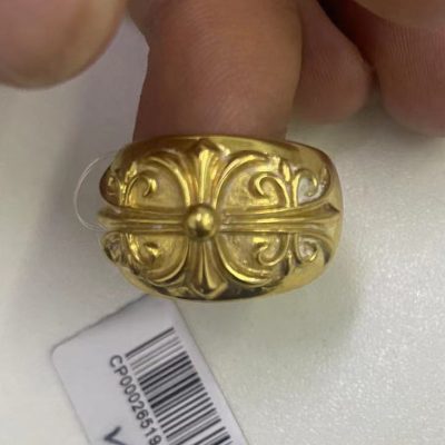 KLX-CH38724客版光金十字架茅花戒指