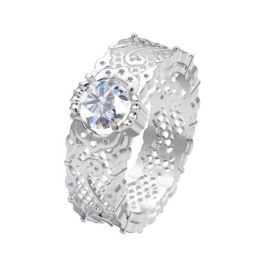 BQLT-RIN527257四爪蕾丝戒指0.7ct