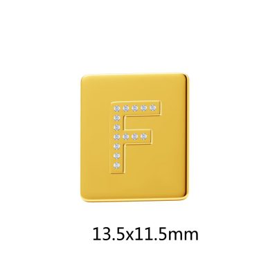 SL-69098方框字母带钻字母F 吊坠
