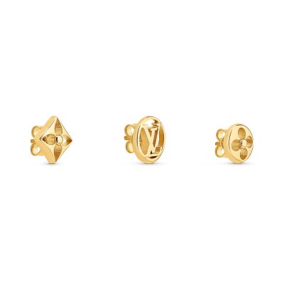 LV-M00395字母LV镂空LOGO梅花飞镖耳钉